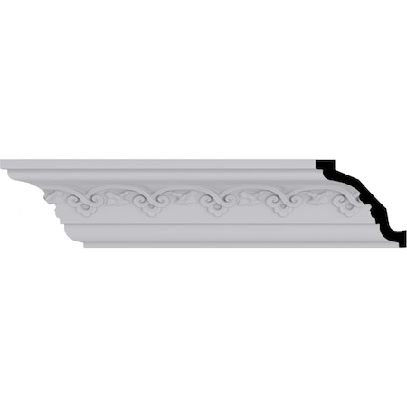 Ekena Millwork 3 3/8"H x 3 1/2"P x 4 7/8"F x 94 1/2"L Lisbon Crown Moulding MLD03X04X05LI